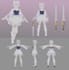 model, rig, texture, low poly 3d character