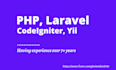 develop website using PHP, laravel, codeigniter, yii