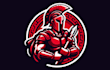 create an awesome real red spartan mascot logo design for you