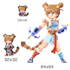 do pixel art of your original character assets
