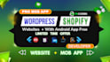 create profesional website with app wordpress,  shopify store