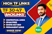 create high tf 30 plus dofollow backlinks