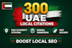 build top local citations 300 uae local citations and google map citations
