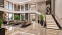 design a luxurious  interior with stylish furniture