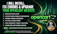 install upgrade, fix errors and bugs in opencart website