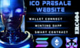 ico presale website, smart contract, wallet connect, minting dapp