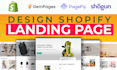 clone shopify landing page design, shopify product page using gempages, pagefly