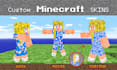 design a professional custom minecraft skin or HD skin