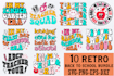 retro teacher svg design bundle, retro back to school svg bundle