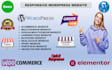 design wordpress website used wp bakery theme, elementor pro