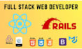 develop fullstack web application in ruby on rails ror