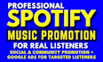 do professional spotify music promotion for real listeners