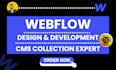 create webflow website design develop cms on webflow and webflow landing page