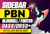 do 200 homepage sidebar dofollow backlinks da50 to da80