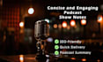 create concise and engaging podcast show notes for your episodes