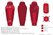 create sleeping bag tech pack, mockup designs and carry bag