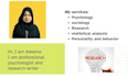 do research, data analysis and psychology