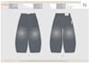 design denim baggy jeans pant, jogger, trouser and complete tech pack