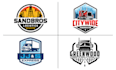 do trucking cargo logistics delivery business logo design