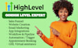 do gohighlevel funnel, ghl virtual assistant, gohigh level website, landing page