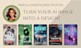 make an ebook cover design based off your ai image you made