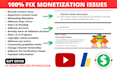 review your youtube channel and solve all monetization issues