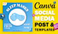 design interactive canva templates and canva social media post