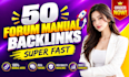 create 50 forum backlinks seo linkbuilding high da