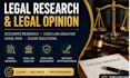 conduct legal research and provide legal opinion