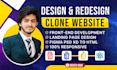 copy clone website or create landing page using HTML CSS js react js next js