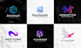 do tech modern startup crypto security technology it web3 saas app logo design