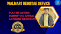reinstate your walmart suspended account