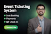 build event ticketing website with qr check in and seat booking
