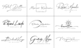 fast design signatures, cursive, scripted, handwritten logo