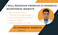 redesign premium ecommerce wordpress website