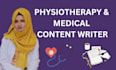 write physiotherapy and medical articles and blogs