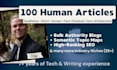 write 100 qualitative, human SEO articles to gain authority
