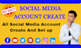 create all social media accounts