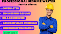 write a professional cover letter, linkedln profile, engineering resume,