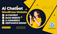 develop an ai chatbot wordpress ecommerce and blogging website with ai chatbot