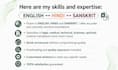 manually translate english to hindi and sanskrit, and vice versa