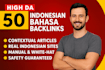 create id indonesian bahasa contextual backlinks high dr da safe do follow links