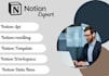 create notion, notion template, notion database, notion virtual assistant