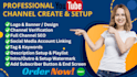 youtube channel create setup and SEO optimize