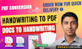 convert your PDF or text documents to realistic handwriting