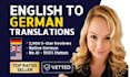 provide native english to german translations and german to english in 24h