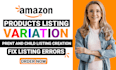 create amazon product variation listing  or fix amazon listing