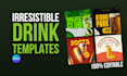 design drink and restaurant social media canva templates