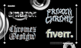 create custom chrome typography, metallic text logo design