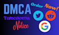 remove and report twitter, reddit, google, under dmca